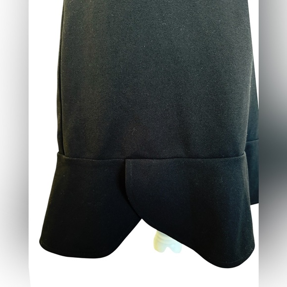 Express Black Ruffle Hem Mini Dress Small | Sleeveless Spaghetti Strap LBD NWOT - Picture 7 of 11